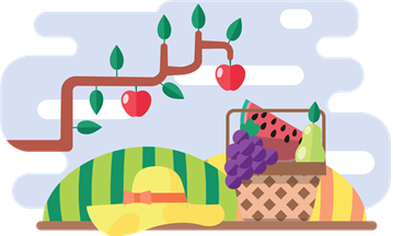 Monthly illustration of August picnic by GraphicMama and licensed under CC Attribution 3.0.